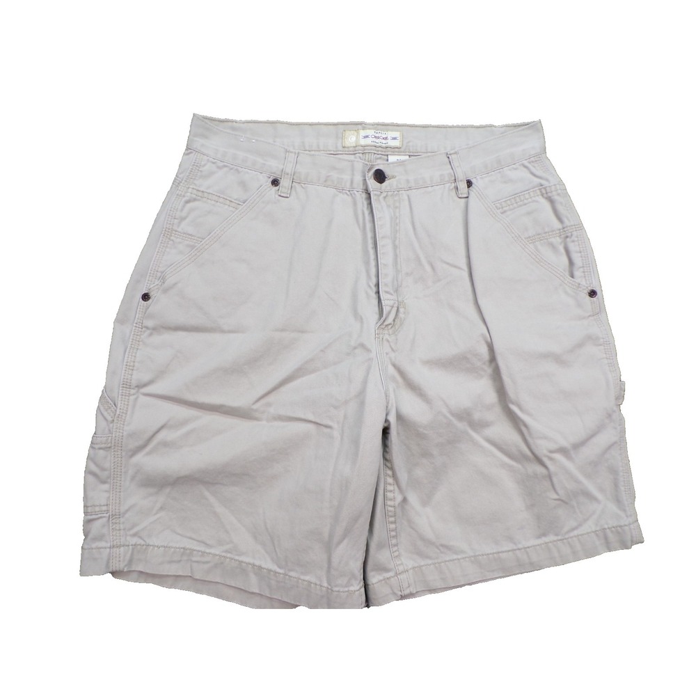 Vintage Cherokee Dad Bermuda Shorts Khaki Size 34 100% Cotton Made